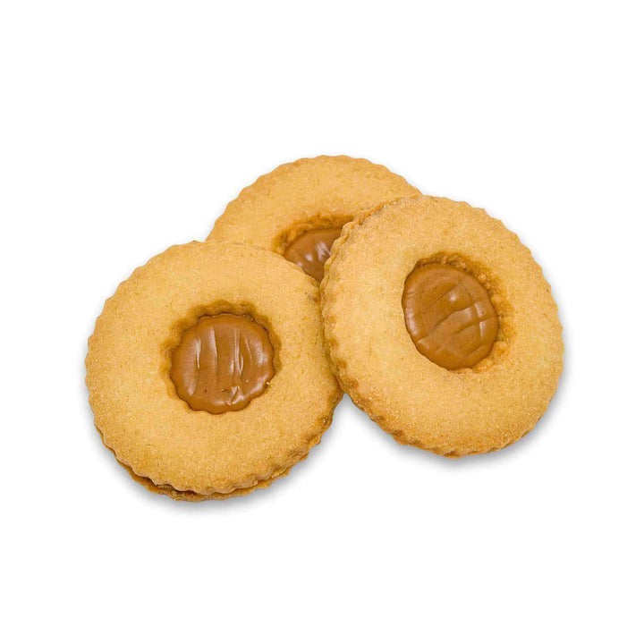 Occhi di Bue al Caramello – Biscotti di Frolla Artigianali Ripieni