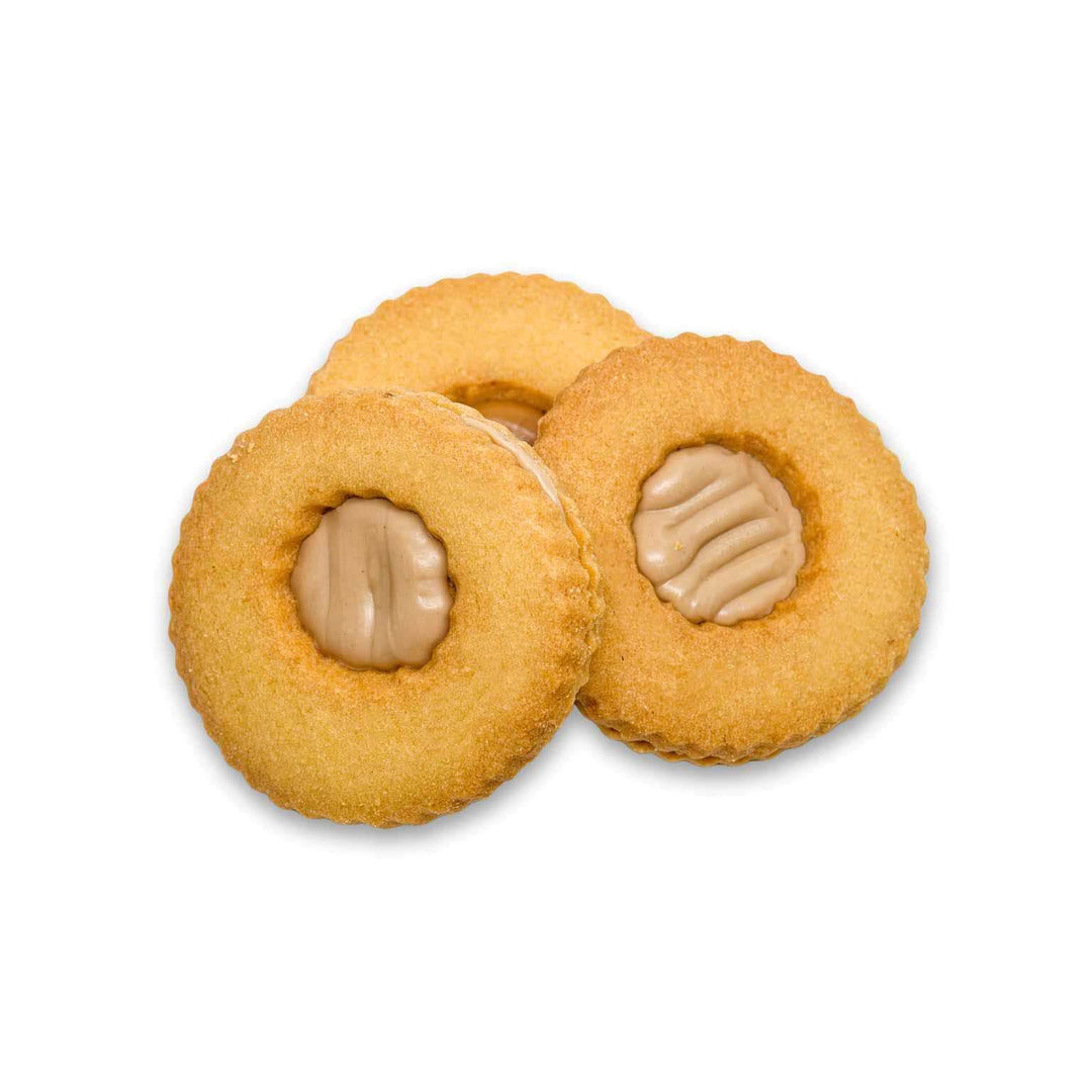 Occhi di Bue alla Crema Bianca di Nocciola – Biscotti Artigianali Ripieni