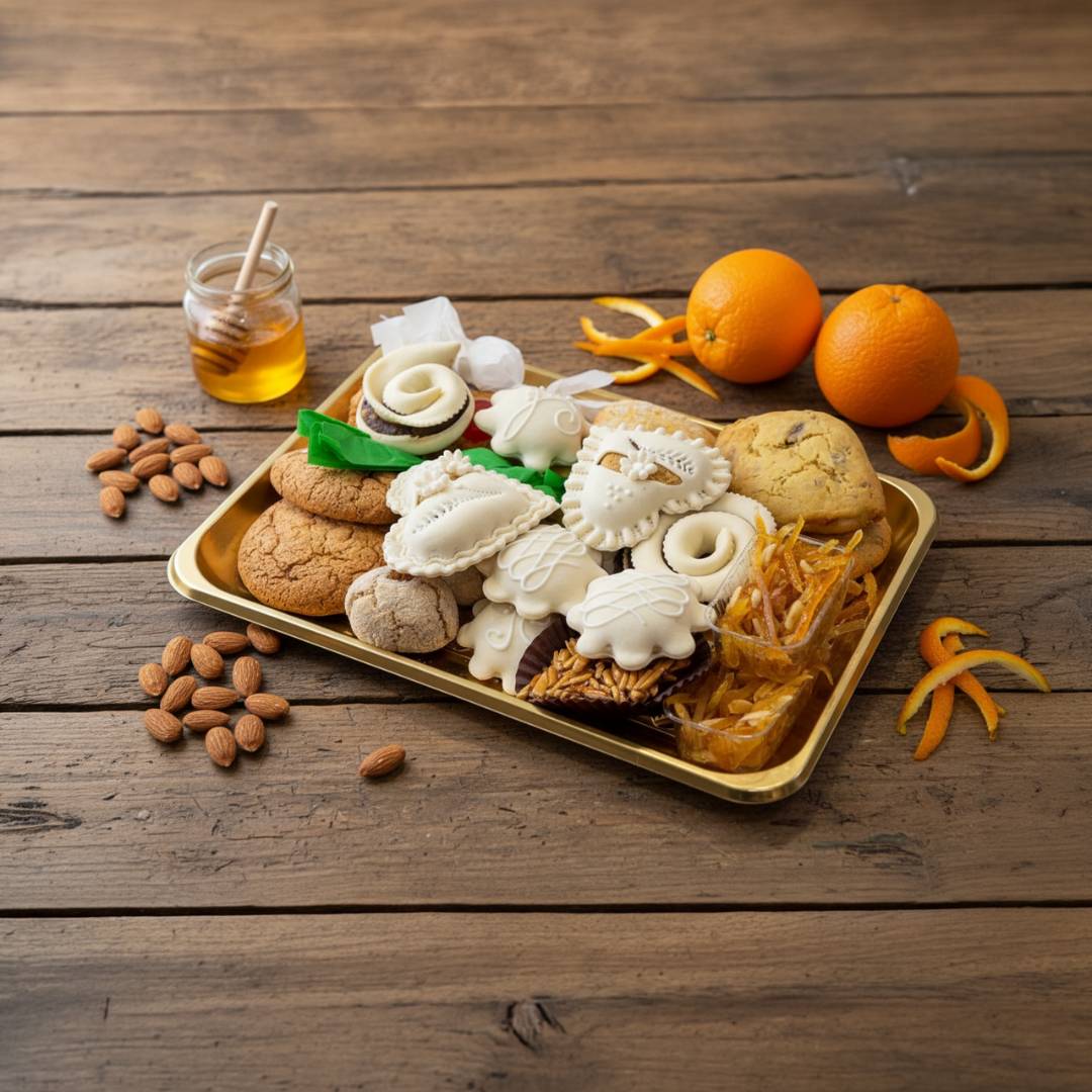 Vassoio Incanti di Sardegna - Dolci Sardi Artigianali di Nuoro – Specialità Tipiche della Barbagia