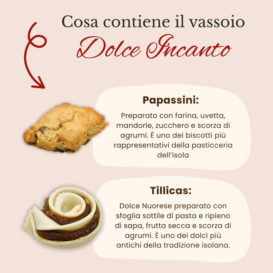 Vassoio Incanti di Sardegna - Dolci Sardi Artigianali di Nuoro – Specialità Tipiche della Barbagia