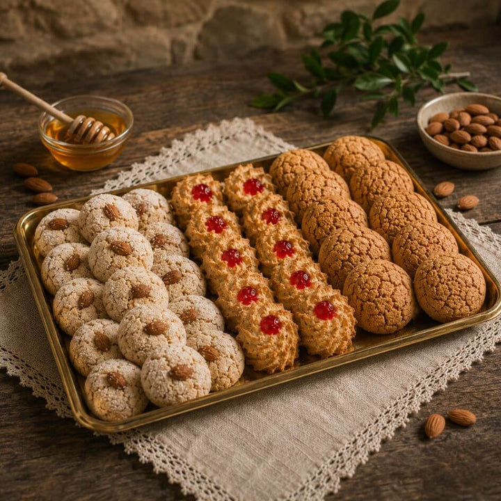 Vassoio assortito di dolci tipici sardi artigianali