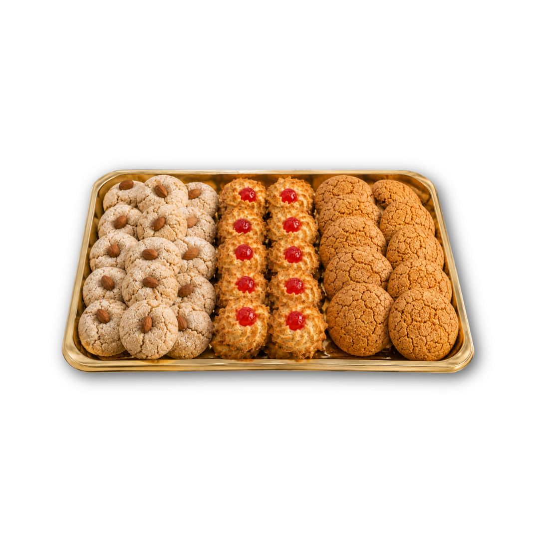 Vassoio Le Tre Meraviglie di Mandorla con Amaretti Marzapane e Petit Four