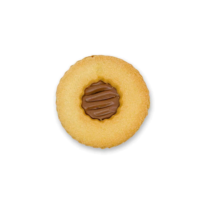 Occhi di Bue alla Crema Scura di Nocciola – Biscotti Artigianali Ripieni