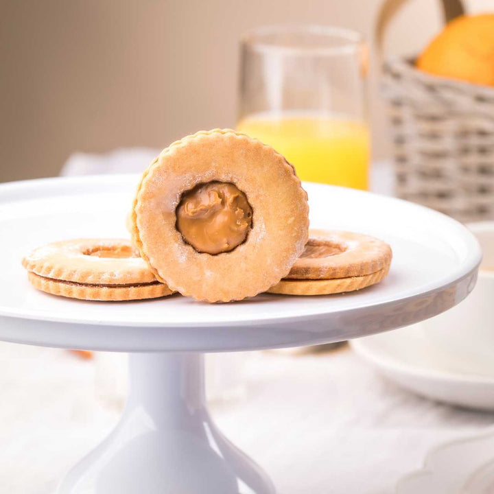 Occhi di Bue al Caramello – Biscotti di Frolla Artigianali Ripieni